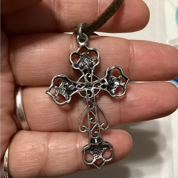 EUC set of two‎ cross necklaces with cords - #176 - Picture 10 of 13